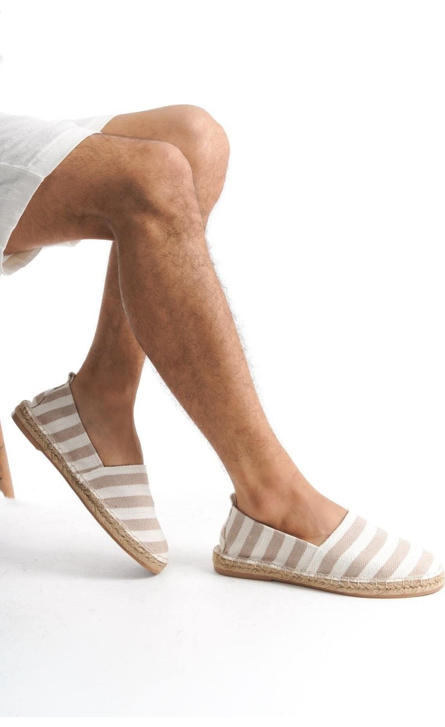 Mubiano Summer Erkek Jüt Taban Keten Mavi/beyaz Espadril -MSSR3535-MB görsel 8