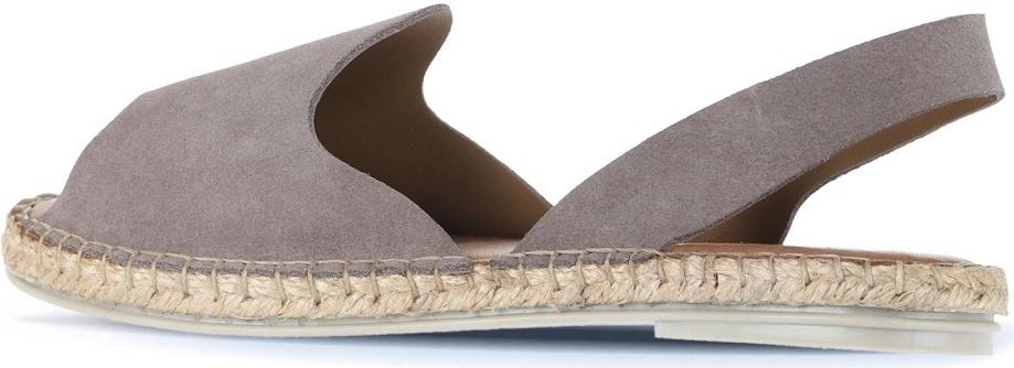 Bueno Shoes Gri Koyu Alf Süet Kadın Espadril Sandalet 01WA7201 01WA7201 görsel 4
