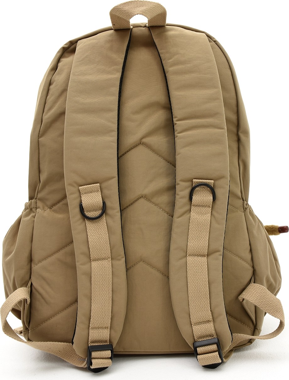 Sanmorris Unisex Suya Dayanıklı Khaki Renkli Krinkıl Kumaş Çok Gözlü Orta Boy Laptop Okul ve Sırt Çantası görsel 5