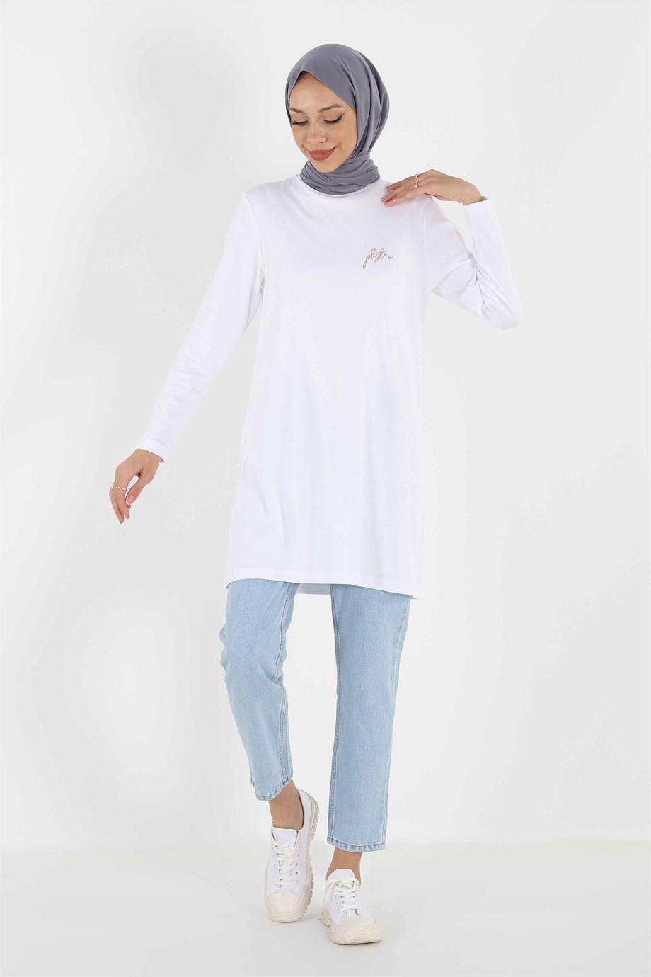 Plistre 1451_NAKIŞLI Basic Tesettür Tunik görsel 3