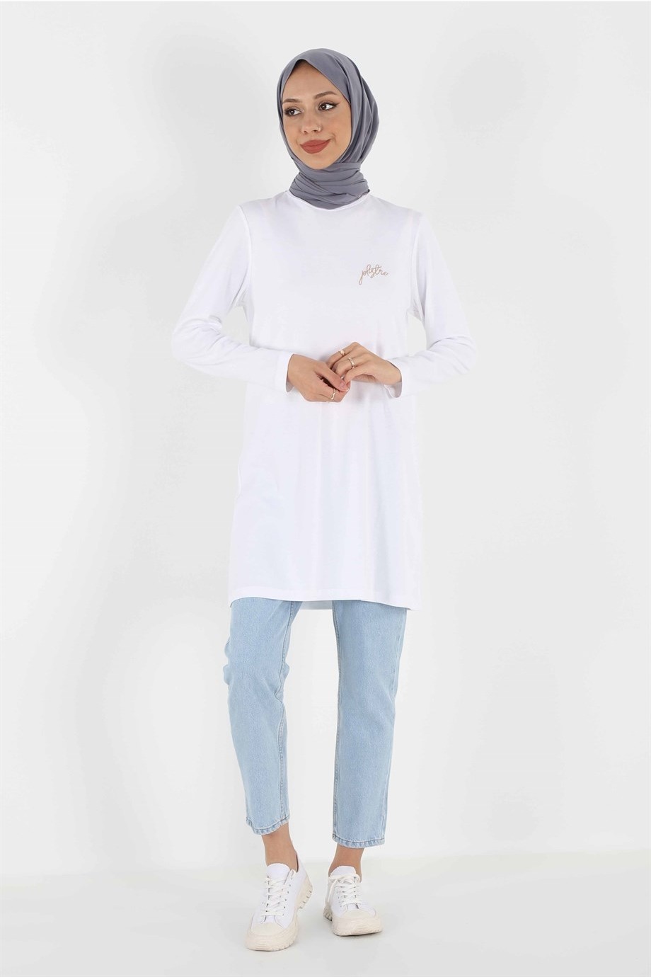 Plistre 1451_NAKIŞLI Basic Tesettür Tunik görsel 4