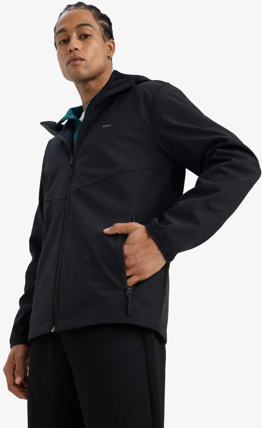 DeFacto Sıcak Tutan Rüzgar Geçirmez Su İtici Softshell Yağmurluk A2122AX25AU görsel 3