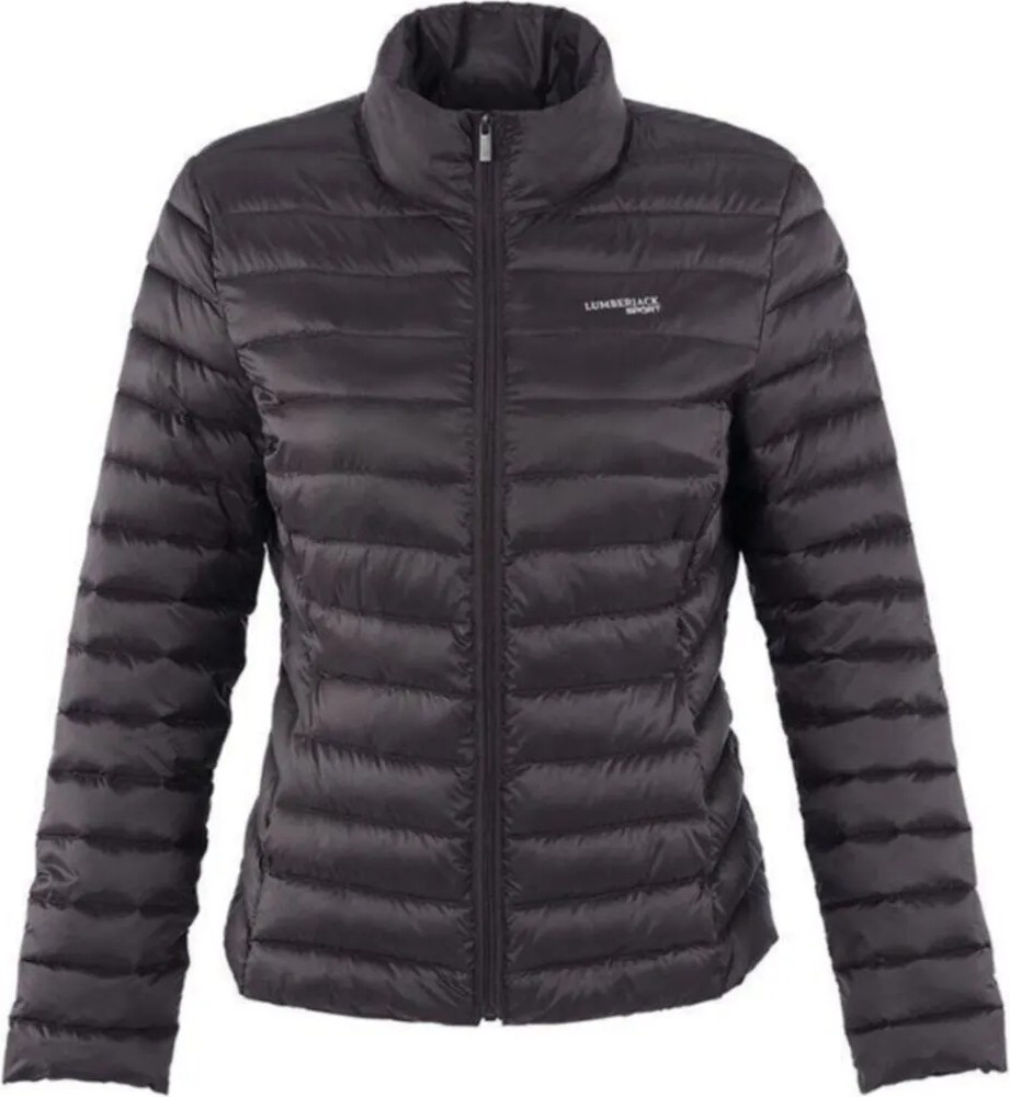 Lumberjack Kadın Mont Siyah 1W Basic Padded SN28 Uzun Kol Kapüşonlu Şişme Günlük Stil görsel 5