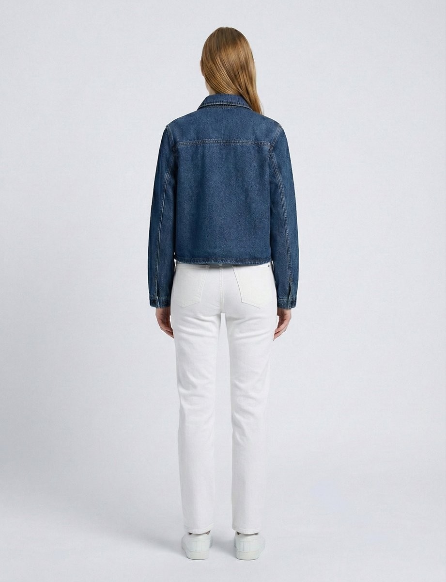 LTB Orıya Düğmeli Denim Mid Indigo Ceket görsel 2