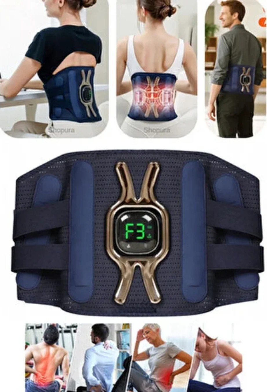 Brf Store Prime Bel Karın ve Sırt Için Isıtmalı Masaj Cihazı görsel 5