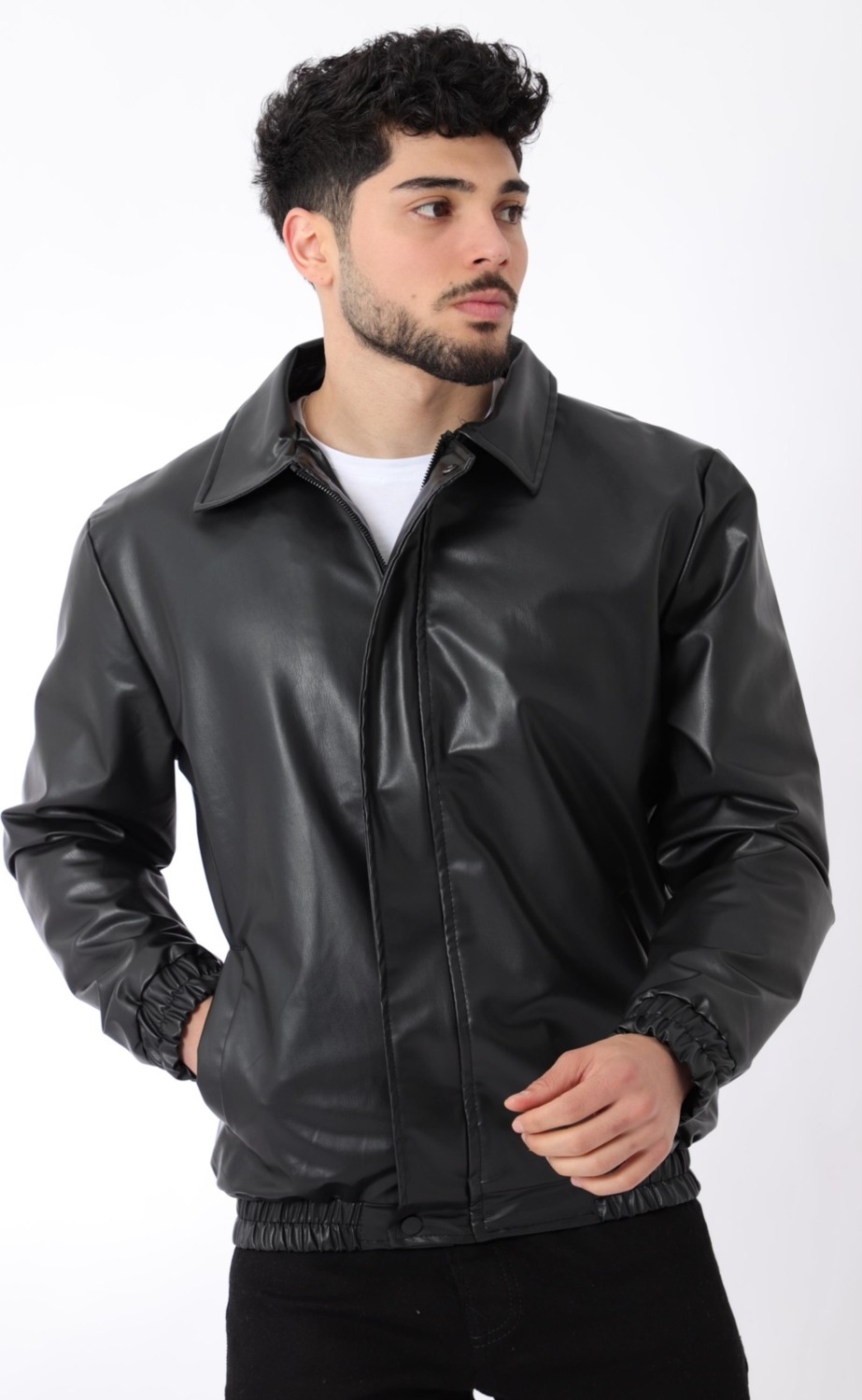 Stil Kombin Bel Lastikli Suni Deri Mont Pldp 2984_60295 görsel 3