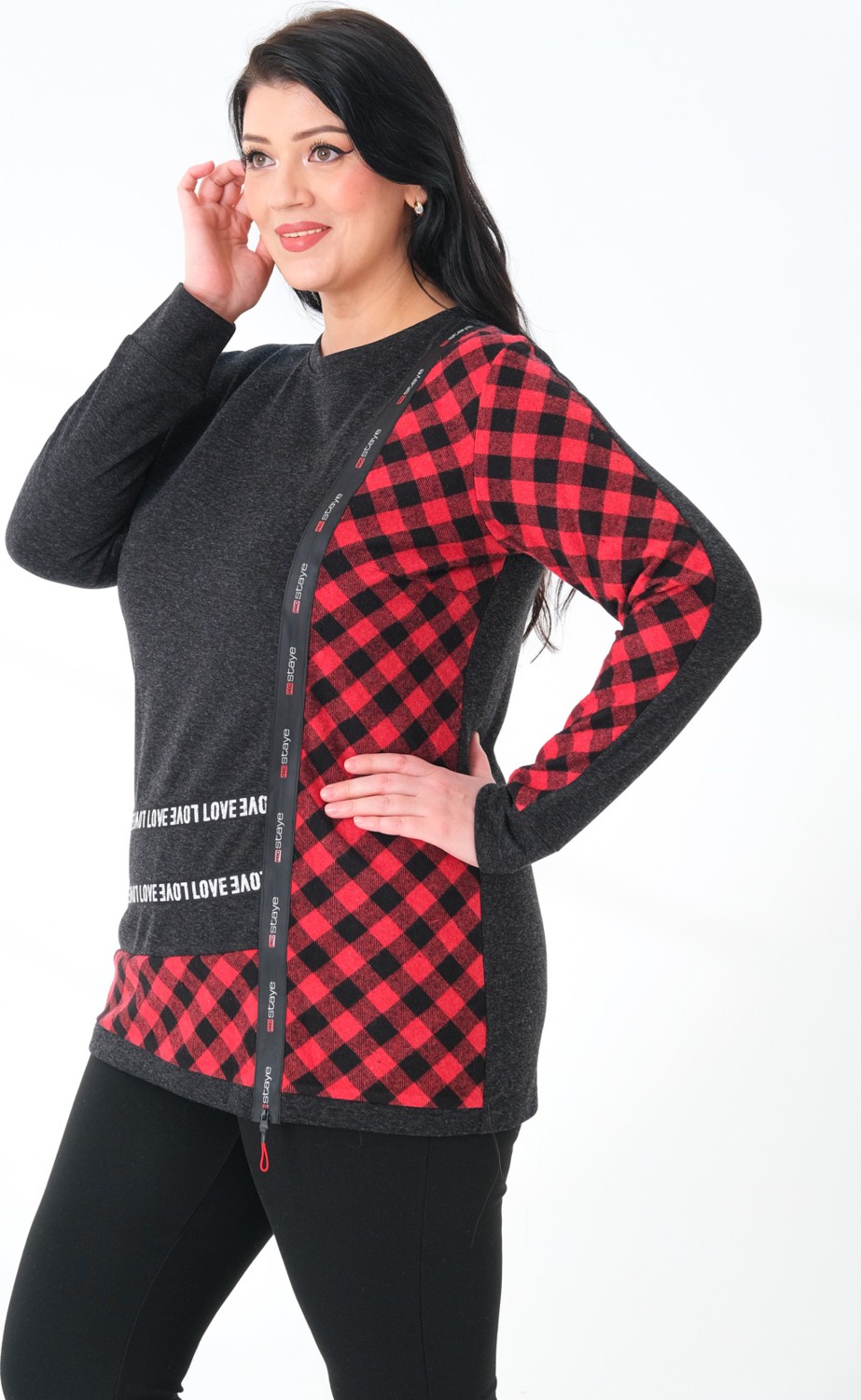 Lady Majestic Büyük Beden Sweatshirt görsel 6