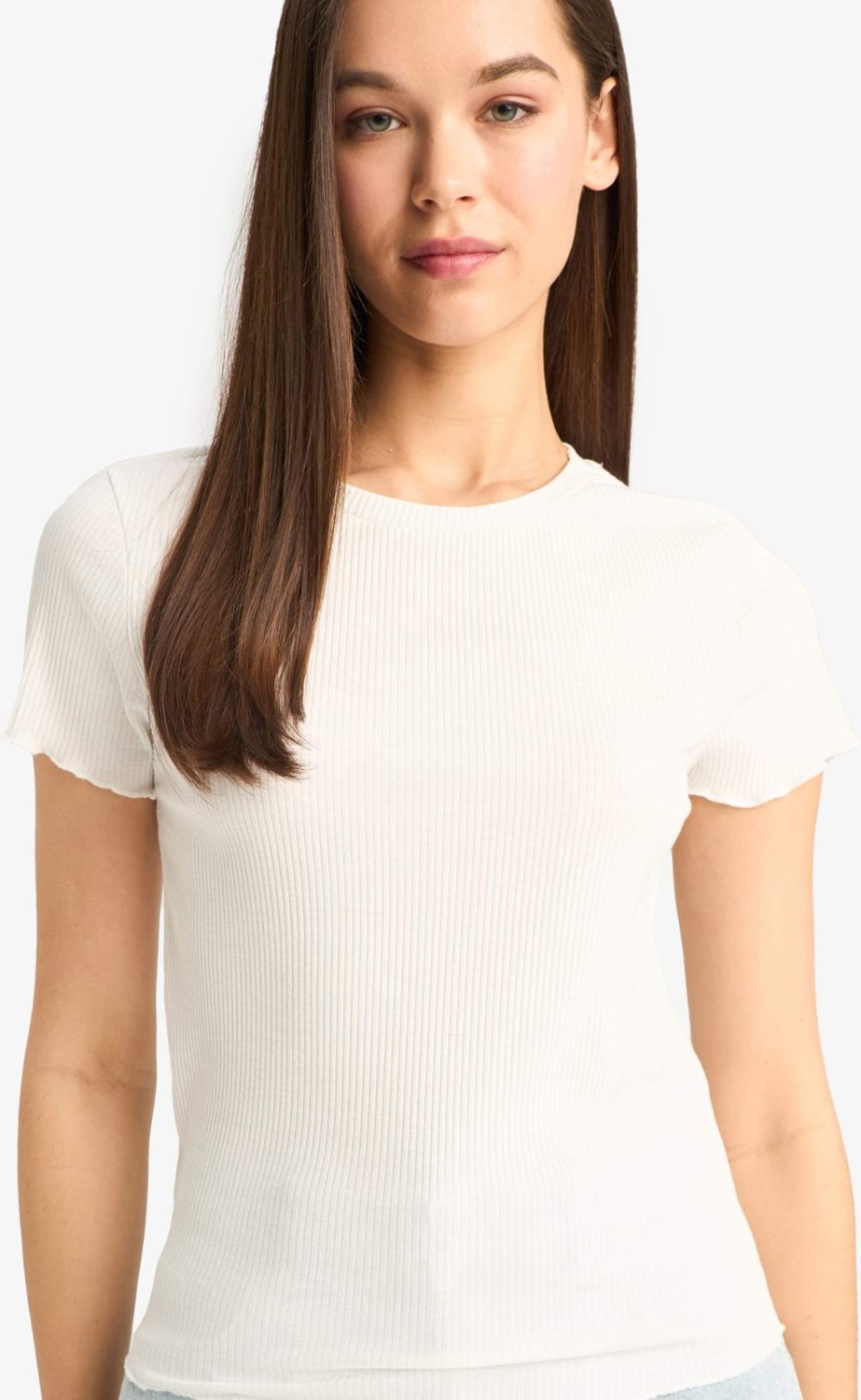 DeFacto Fitted Basic Siyah Tişört F3486AXNS