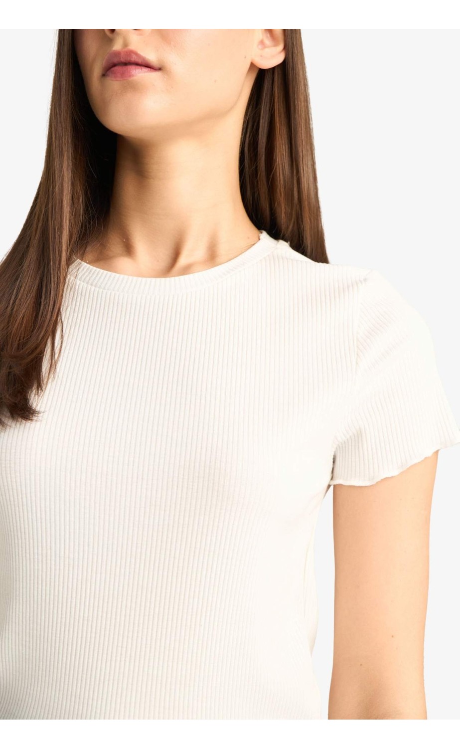 DeFacto Fitted Basic Siyah Tişört F3486AXNS görsel 5