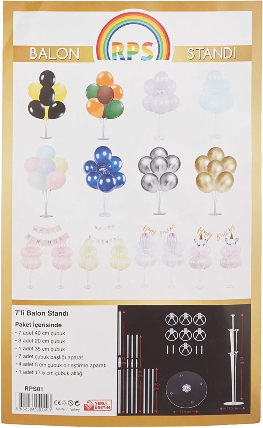 Feyza Design 7'li Ayaklı Balon Standı - Parti ve Hobi Malzemeleri