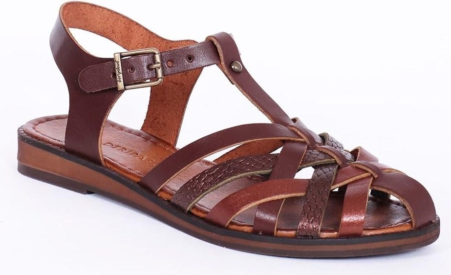 Tarçın Ayakkabı Hakiki Deri Kahverengi Twinkle-3 Kadın Deri Sandalet TRC61-0067 görsel 5