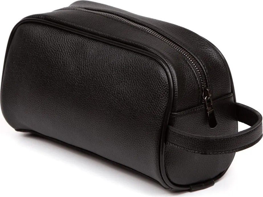Tuldar Erkek Siyah Deri Portföy Clutch Traş Kozmetik Bakım Ve Günlük El Çantası (14X24CM) tul374 görsel 3