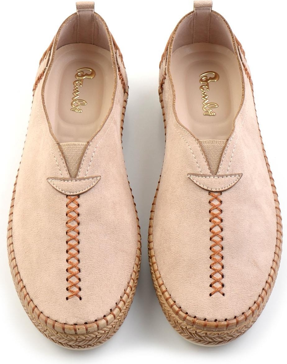 Bambi Bej Süet Kadın Espadril K01309210502 görsel 7