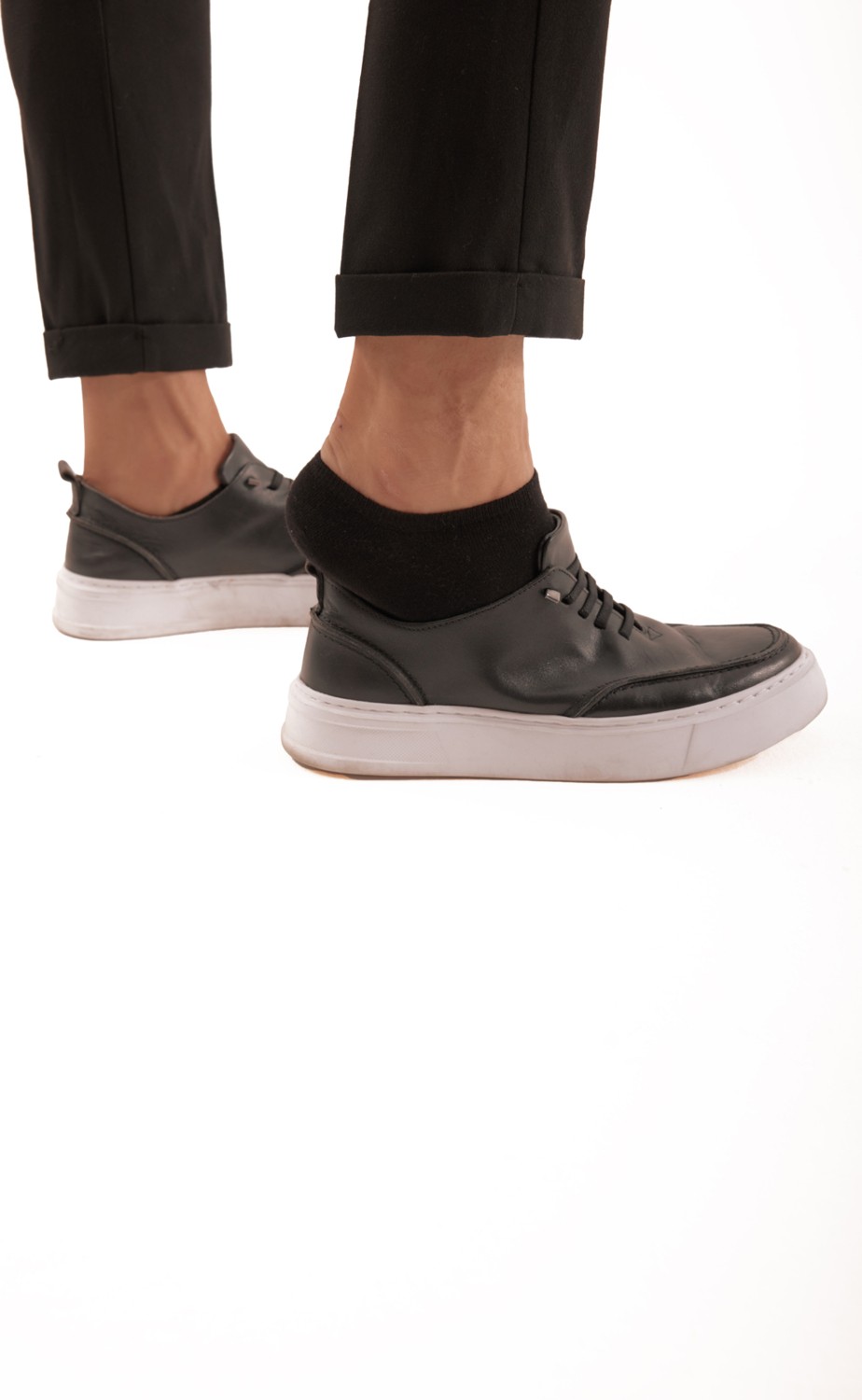 Bamboo Star Erkek Sneaker Siyah Çorap Dikişsiz Görünmez Bilekte Görünmez Spor Çorap Premium 6'lı Paket görsel 4