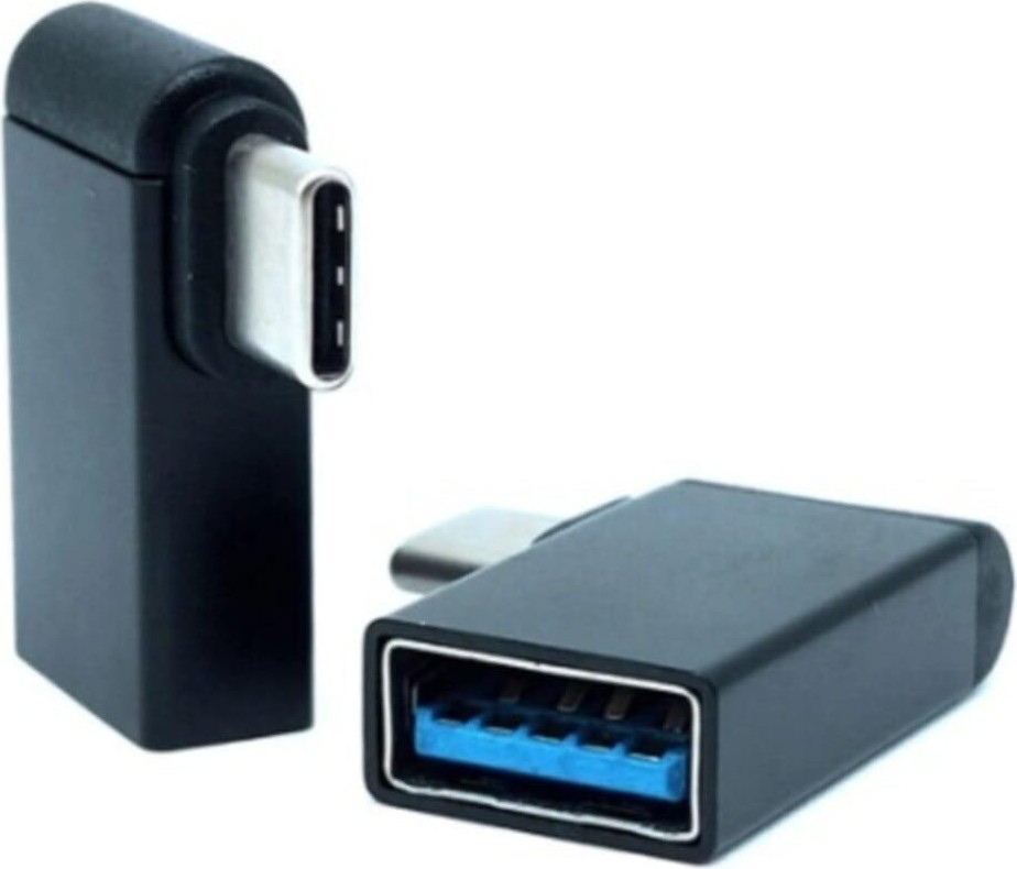 Aesco 4658 Type C 3.1 To USB 3.0 Şarj 90 Dirsek Köşe Çevirici Dönüştürücü Adaptör görsel 3