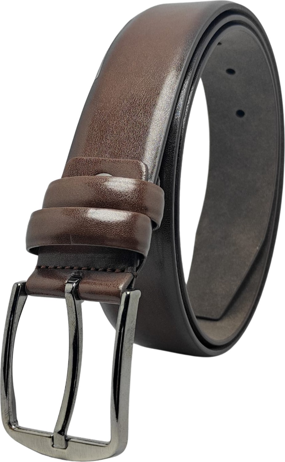 Genuıne Leather Eds Company Eds Deri Ürünleri 3.5 cm Klasik Erkek Kemeri Kahverengi
