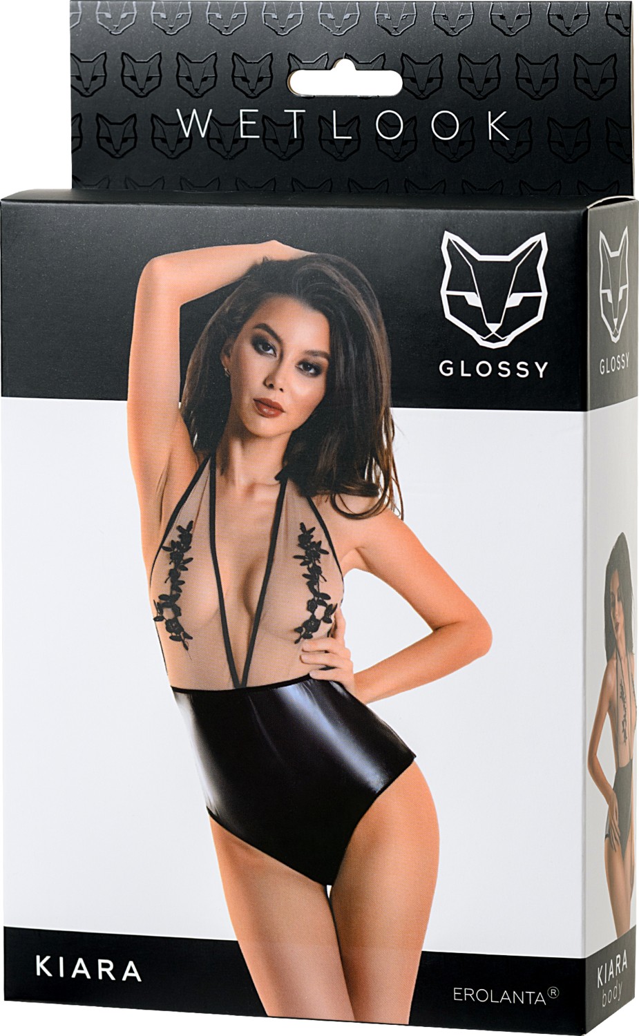 Vip Marketim Vipmarketim Glossy Parlak Kiara Bodysuit Wetlook Malzemeden, Siyah, S görsel 6