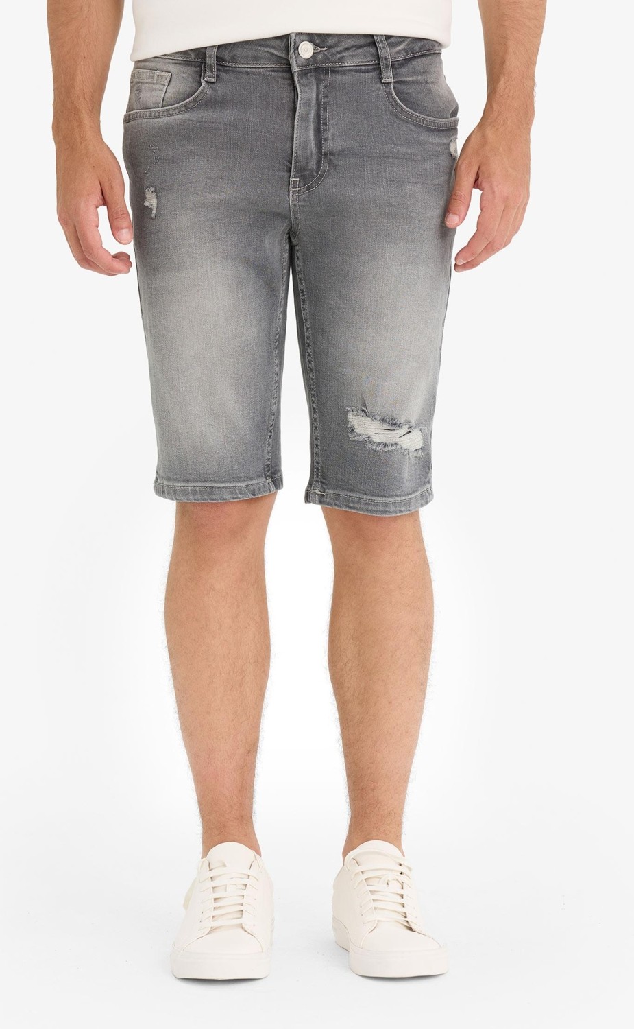 DeFacto Slim Fit Dar Kesim Jean Bermuda Şort F4692AX25SM görsel 3