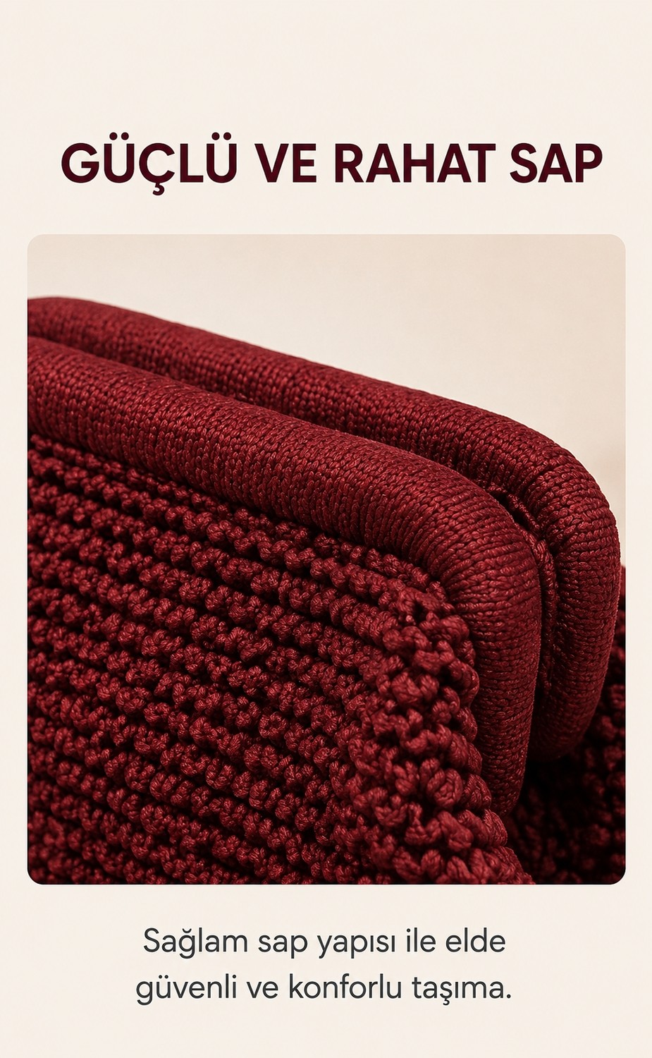 Holistic Kadın Örgü El Çantası Clutch Portföy Abiye Çanta El Yapımı Şık Günlük ve Davet Çantası Kızıl Kahve görsel 4