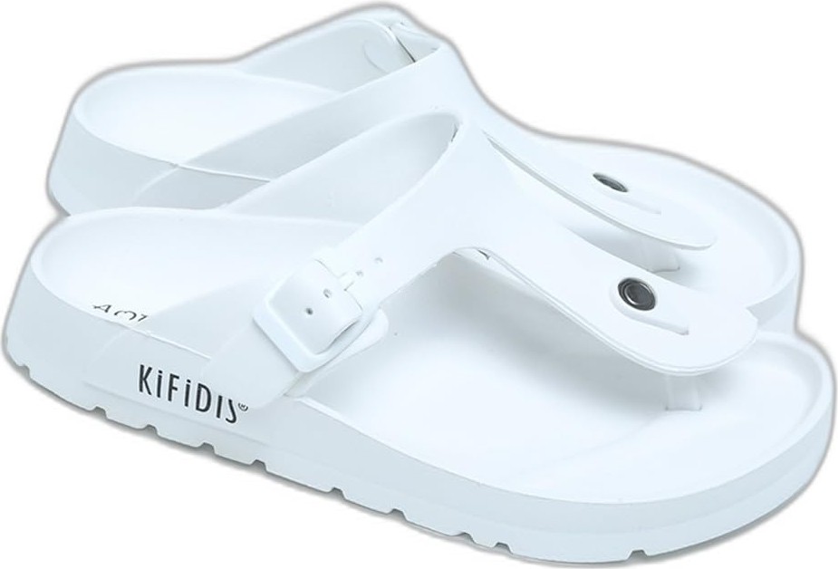 Aesco Kifidis Aqua AQ1500 Unisex Plaj Terliği, Beyaz, 38 Eu