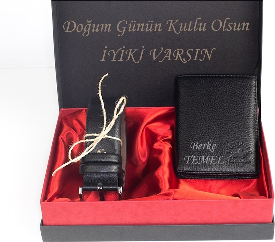 West Polo Westpolo Hakiki Deri Isme Özel Erkek Cüzdan & Kemer Seti görsel 3