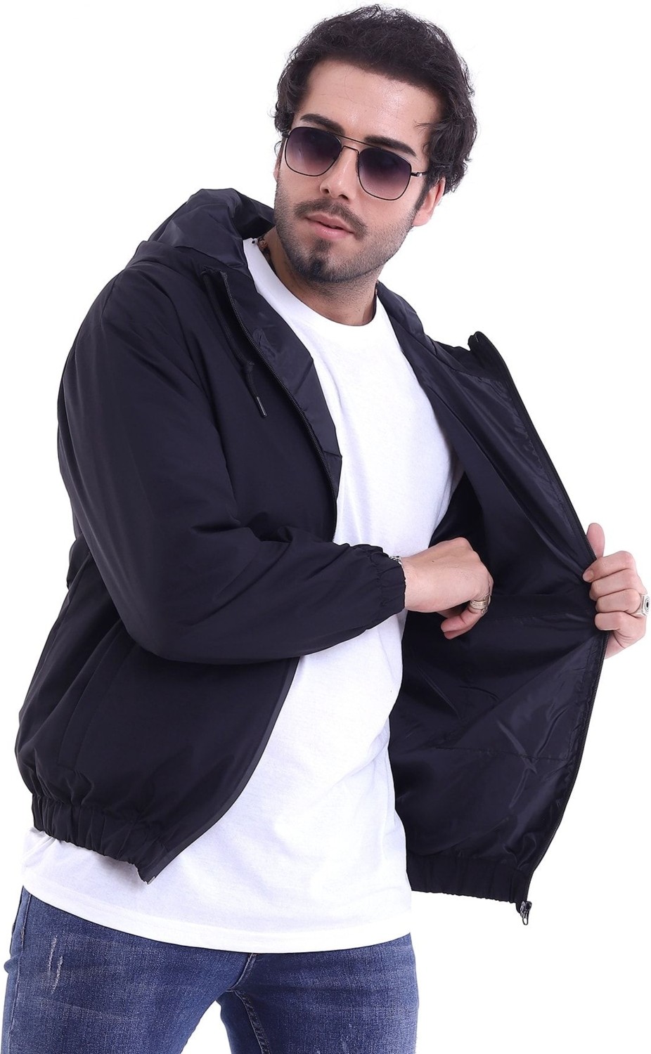 Garen Erkek Baharlık Su Itici Yağmurluk Kapüşonlu Waterproof