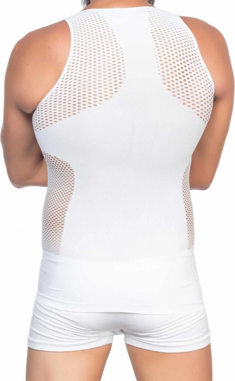 Hace Bazaar Marsilyan™ Beyaz Mı E1006 Fileli Erkek Korse Atlet görsel 4