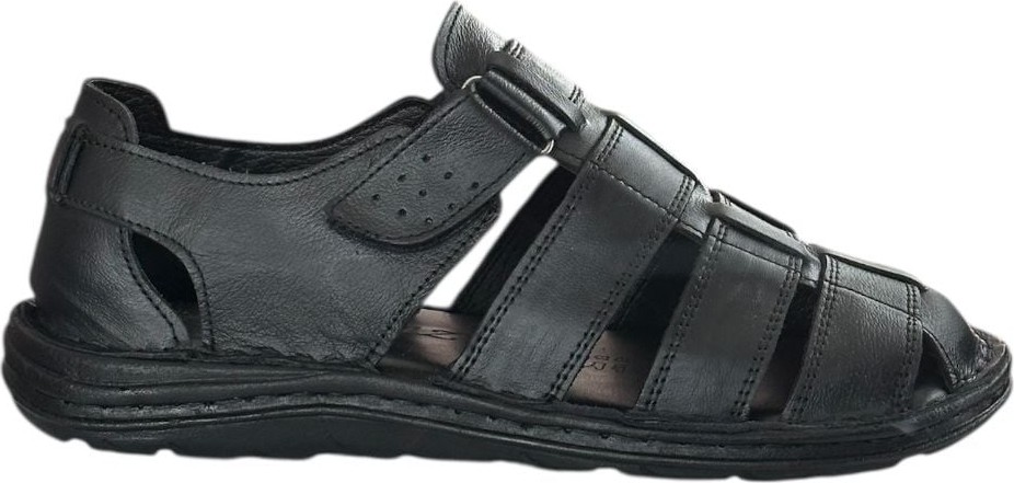 Cex 25Y Trv-8 Siyah Erkek Hakiki Deri Sandalet görsel 2