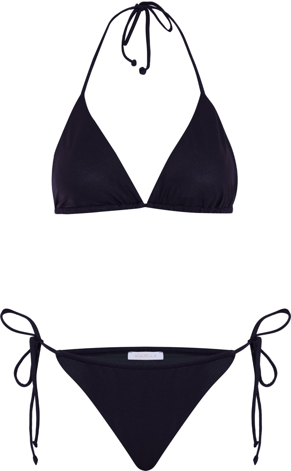 Aquella Düz Siyah Üçgen Bikini Takım