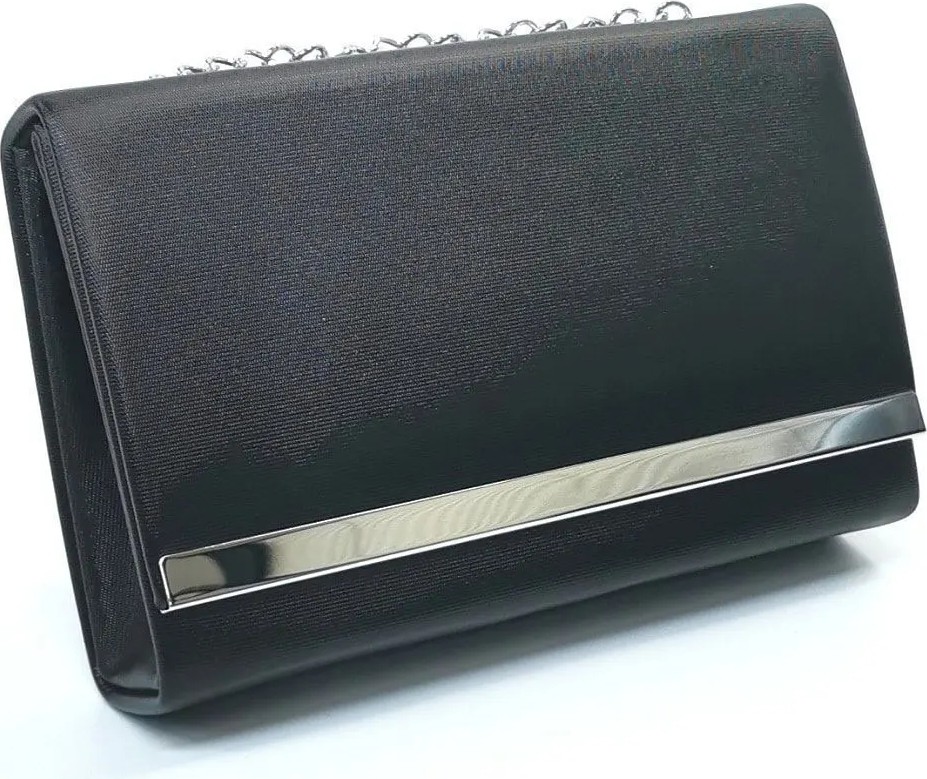 Nazart Kadın Abiye Clutch Portföy Gece Çantası Siyah Kumaş Şık Görünüm ve Ergonomik Tasarım görsel 5