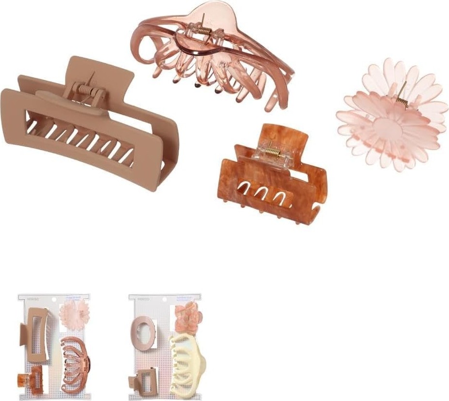 Uravas Store Renkli Kıskaç Toka Seti (4 Adet)