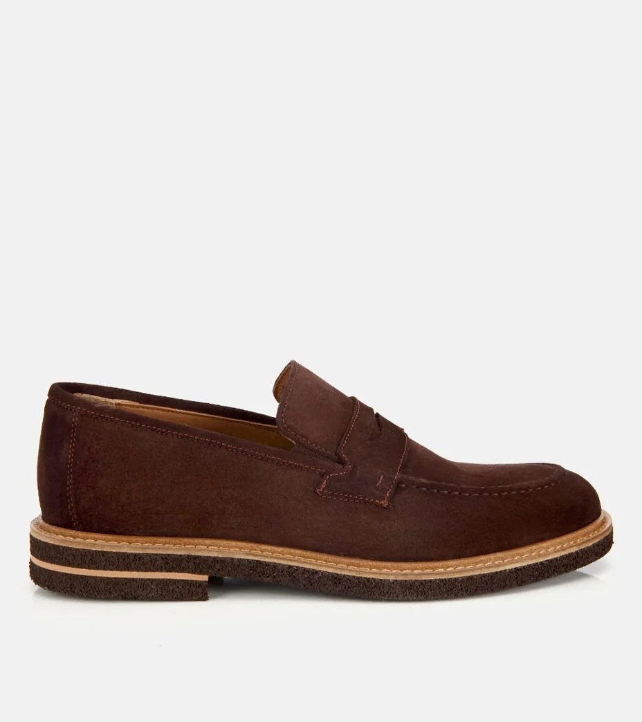 Hotiç Erkek Süet Deri Lacivert Klasik Loafer görsel 7