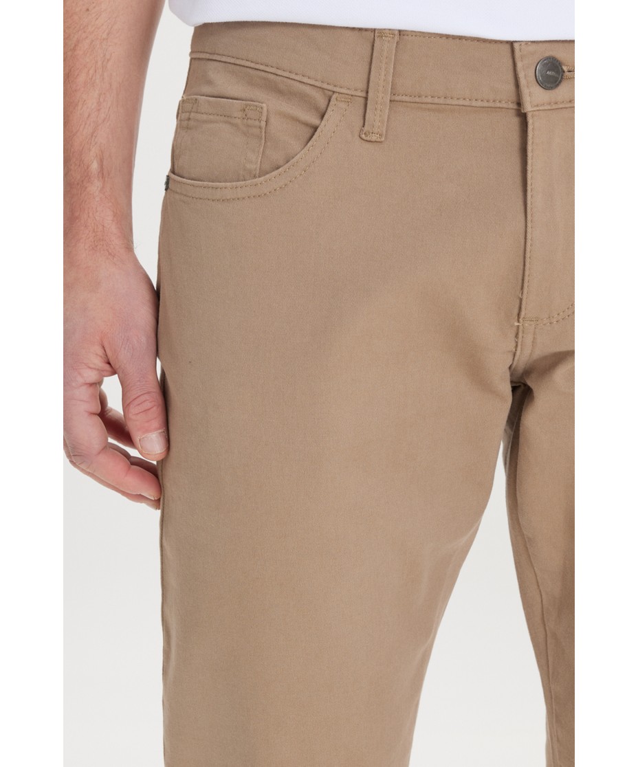 Altınyıldız Classics Erkek Siyah Diz İzi Yapmayan Slim Fit Dar Kesim 5 Cep Pamuklu Kanvas Esnek Chino Pantolon görsel 6