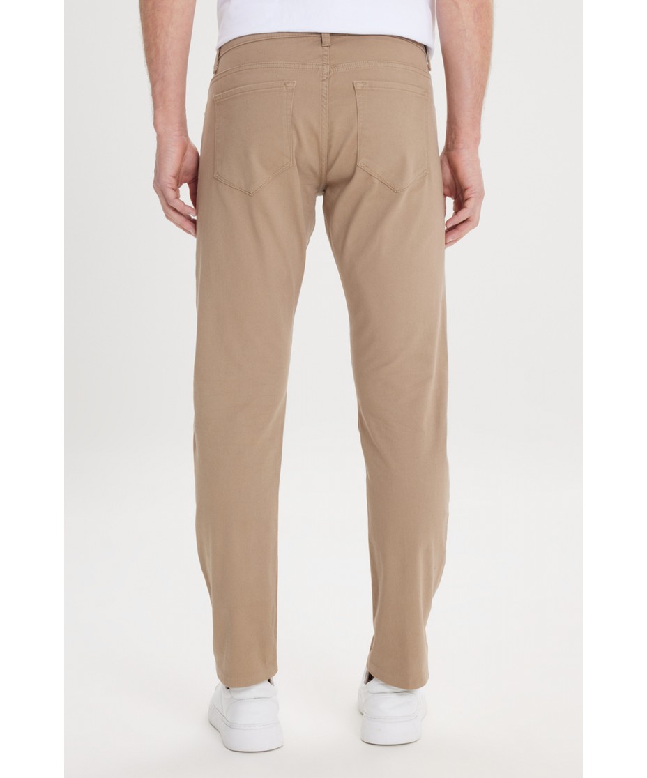 Altınyıldız Classics Erkek Siyah Diz İzi Yapmayan Slim Fit Dar Kesim 5 Cep Pamuklu Kanvas Esnek Chino Pantolon görsel 8