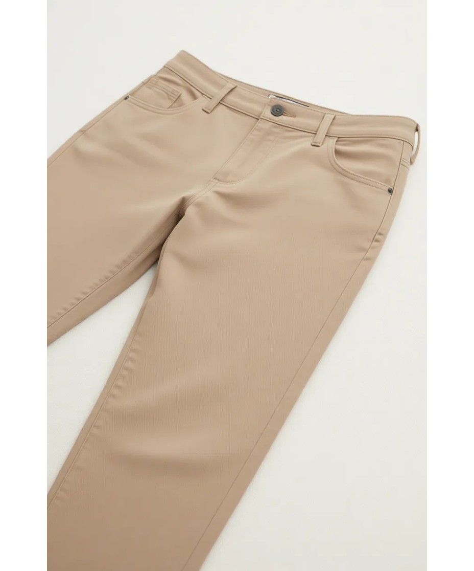 Altınyıldız Classics Erkek Siyah Diz İzi Yapmayan Slim Fit Dar Kesim 5 Cep Pamuklu Kanvas Esnek Chino Pantolon görsel 3