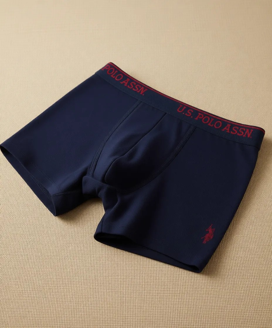 U.S. Polo Assn. Erkek Siyah - Antrasit Melanj - Lacivert 3'lü Boxer 90005 görsel 7