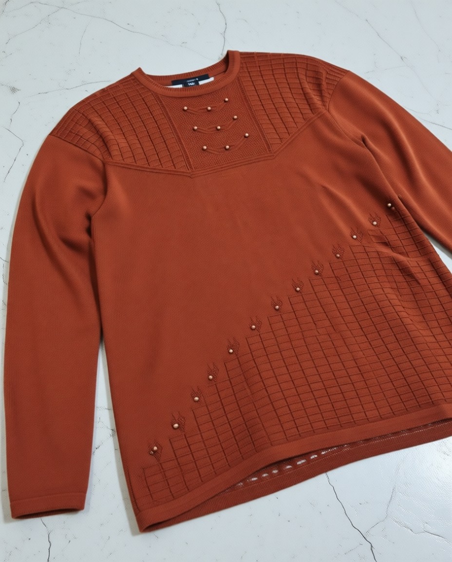 Fresh Moda Kadın Triko Kışlık Orta Yaş Anne Bluz Kazak görsel 7