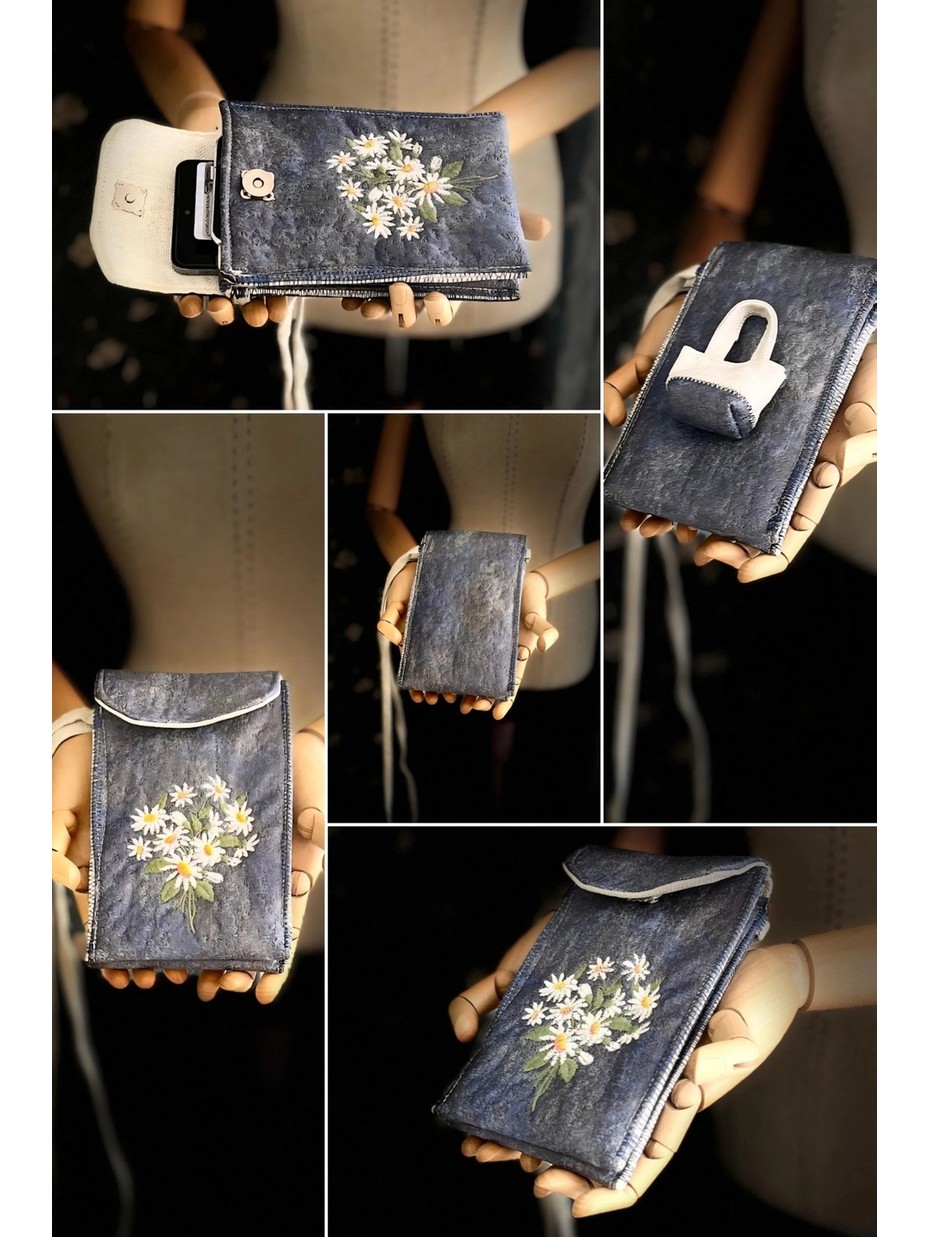 Ggart Handmade Meadov Nakış Işlemeli Telefonluk, Telefon Çantası V19 görsel 2
