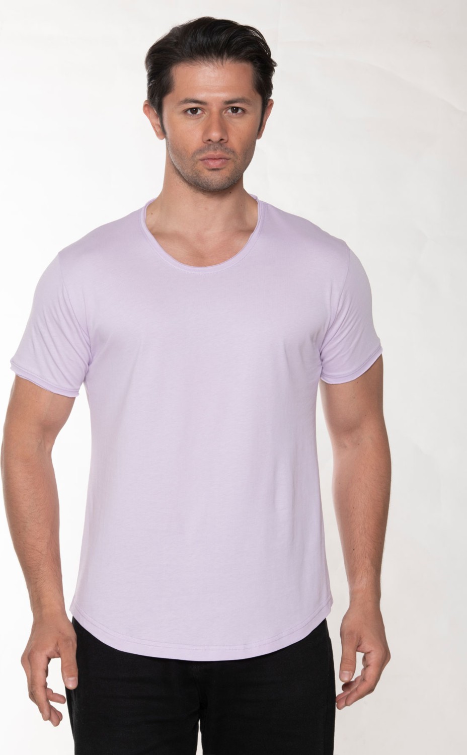 Black Horn Erkek Geniş Yaka %100 Pamuk Salaş T-Shirt