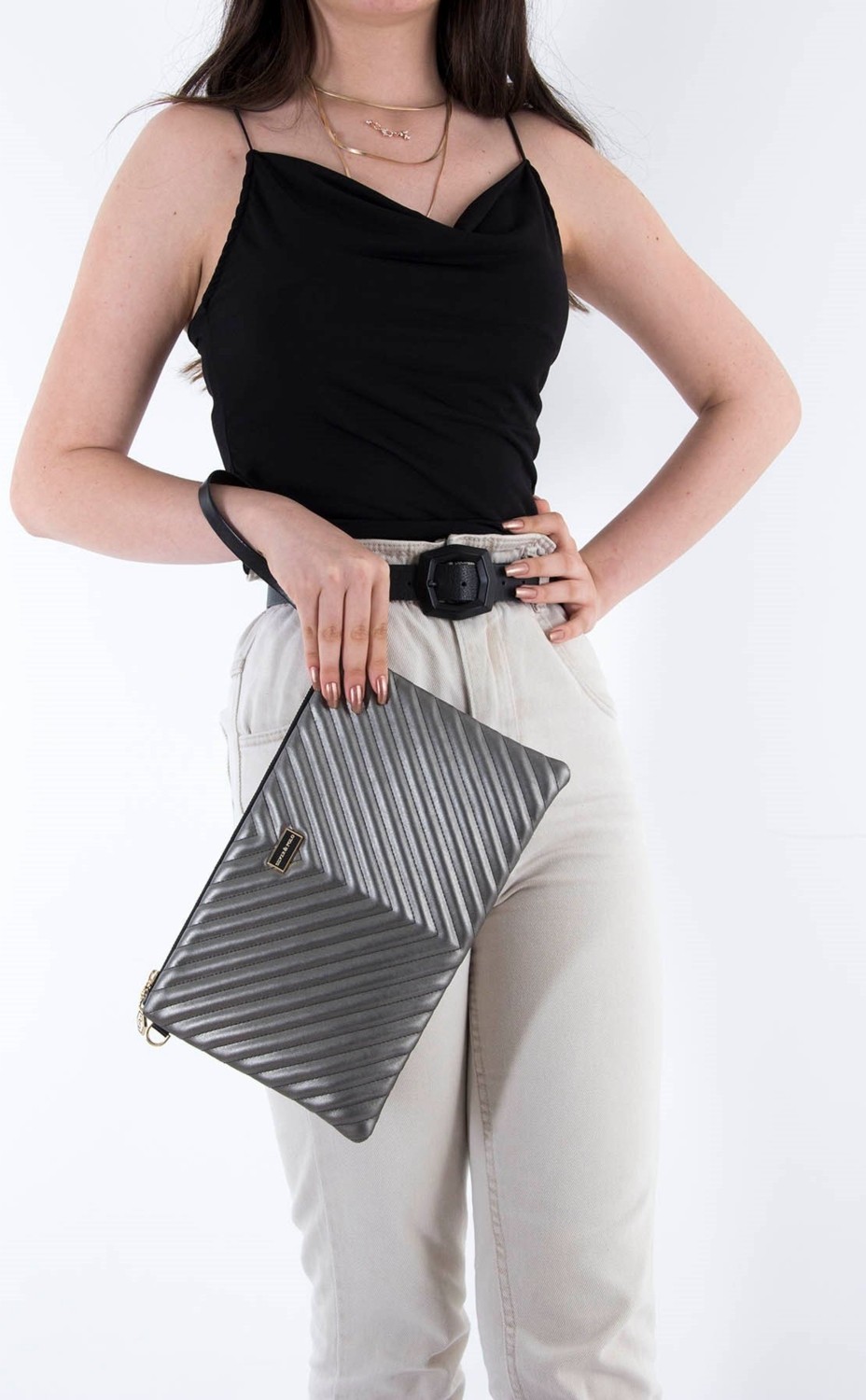 Silver & Polo Silver Polo Silver & Polo Platin - Platin Sp1034 Kadın Portföy & Clutch