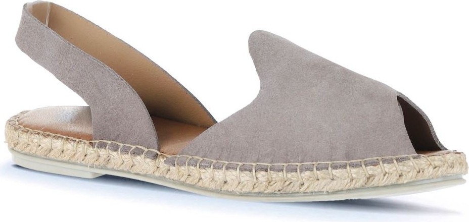 Bueno Shoes Gri Koyu Alf Süet Kadın Espadril Sandalet 01WA7201 01WA7201 görsel 2