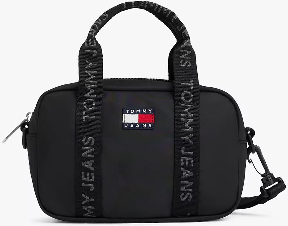 Tommy Hilfiger Kadın Yazılı Askılı Çapraz El Çantası - Siyah