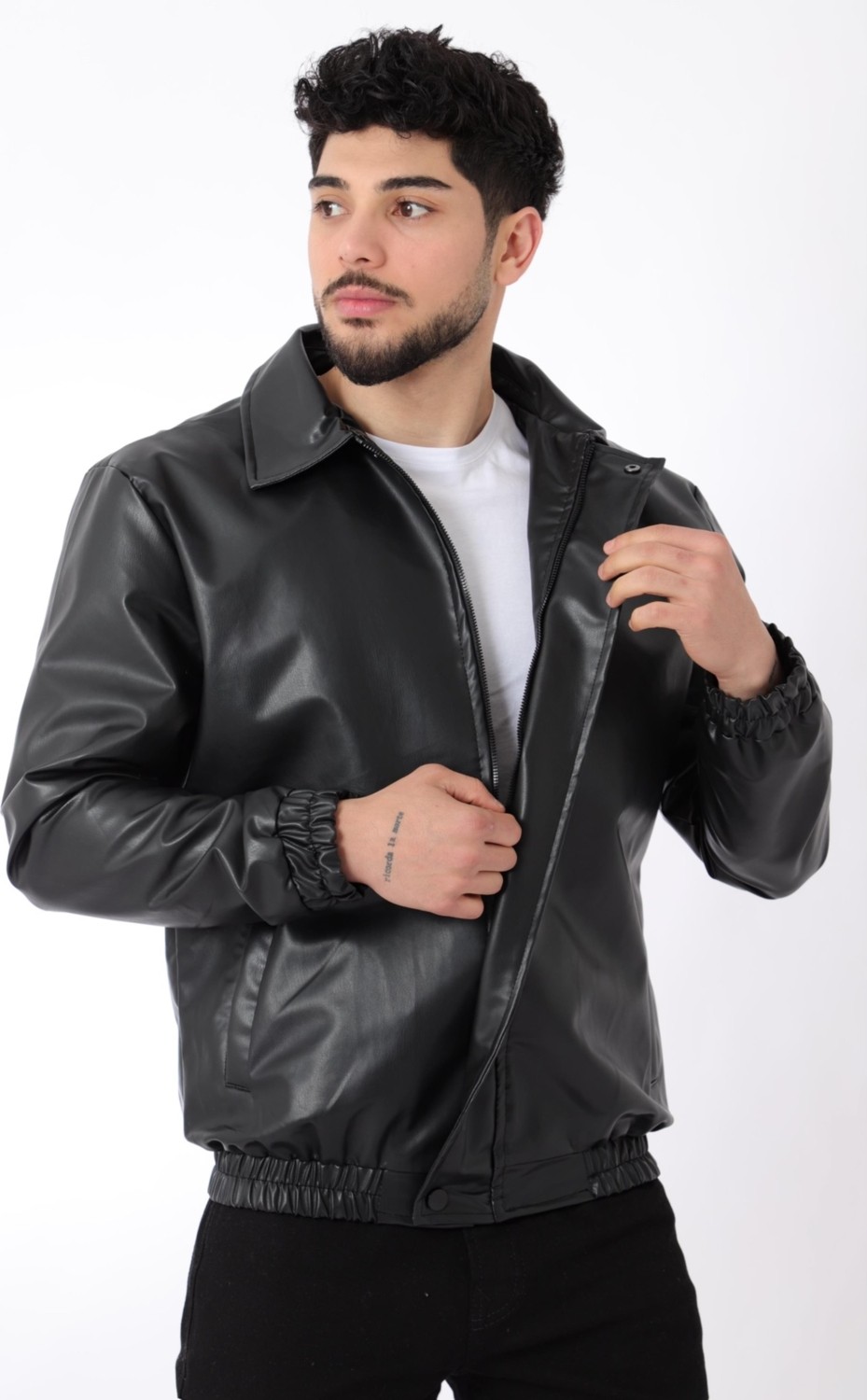 Stil Kombin Bel Lastikli Suni Deri Mont Pldp 2984_60295 görsel 2