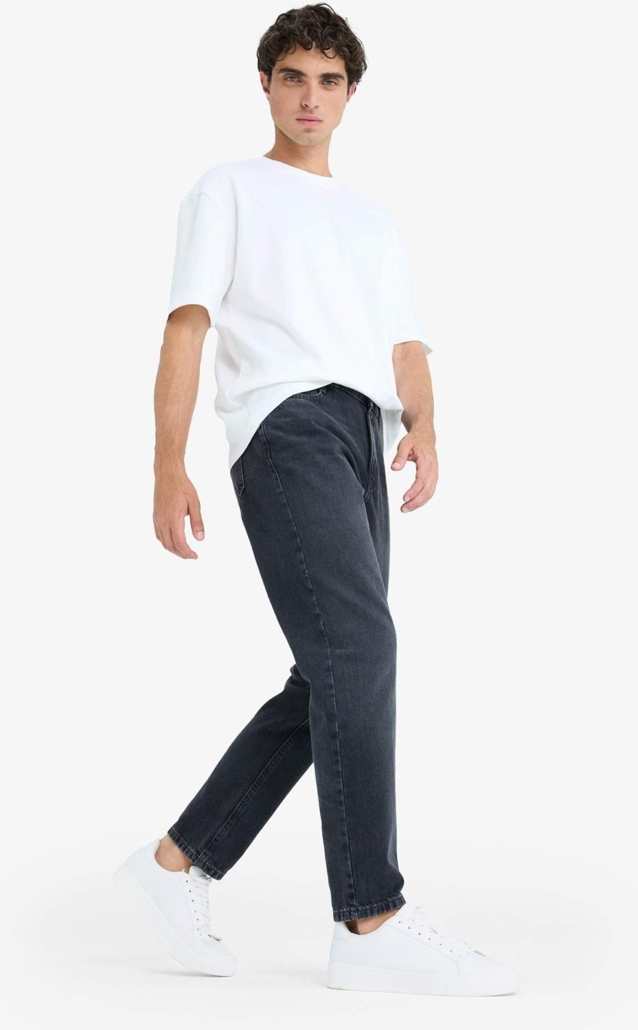DeFacto Slim Fit Normal Bel Dar Paça Jean Pantolon D8587AX25AU görsel 8