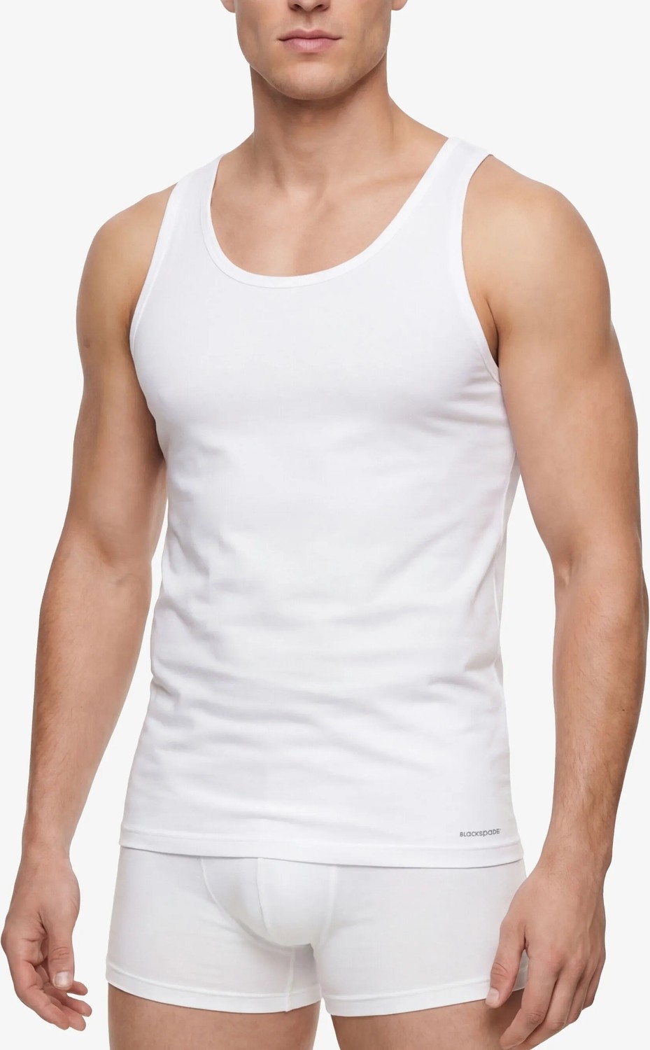 Blackspade Erkek Atlet 2'li Paket Loose Fit 9225 - Beyaz görsel 3