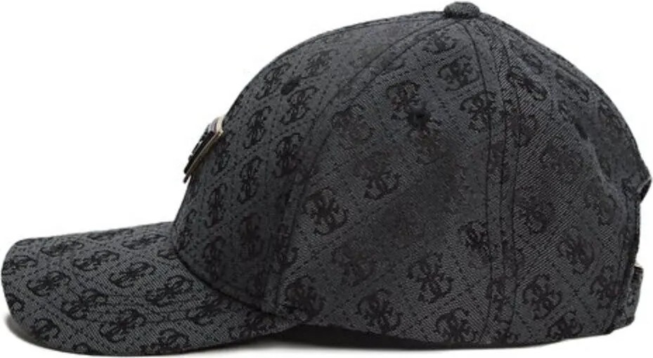 Guess Katya Jakarlı Logo Baskılı Şapka Antrasit Polyester Malzeme Desenli Günlük Kullanım İçin görsel 7