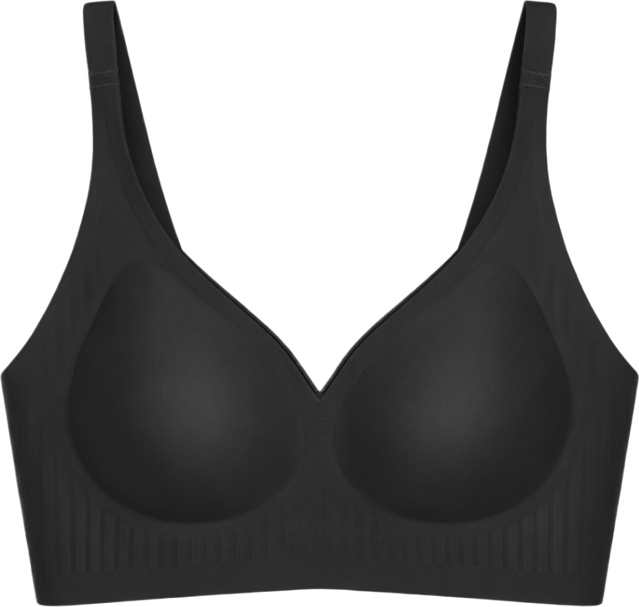 Cottonhill Seamless Bra - Slight | Siyah Lazer Kesim Dikişsiz Dilim Detaylı Balensiz Kadın Sütyen görsel 8