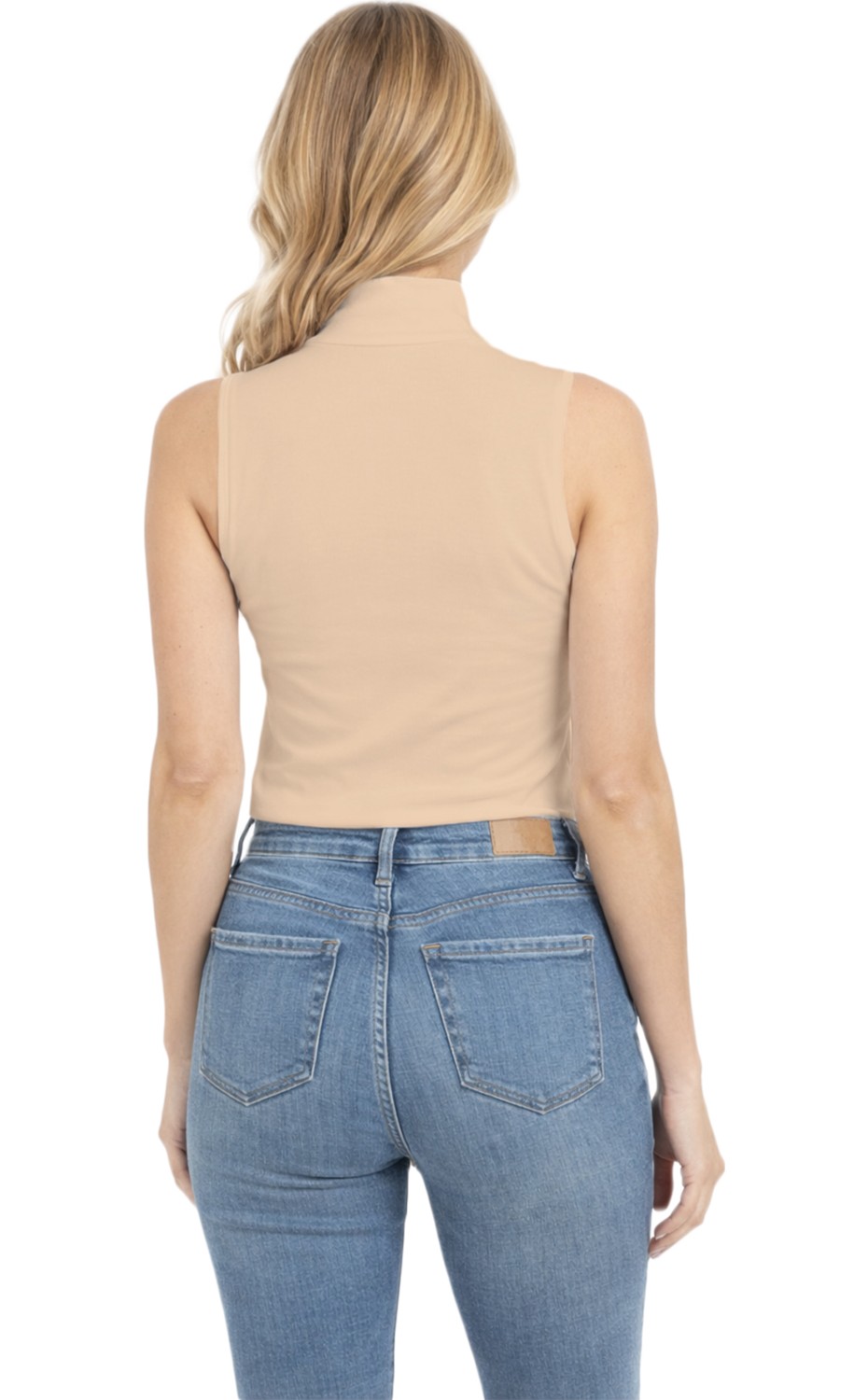 Özkan Underwear Özkan 27813 Kadın Premium Kumaş Pamuklu Modal Balıkçı Yaka Sıfır Kol Body T-Shirt Bluz görsel 6