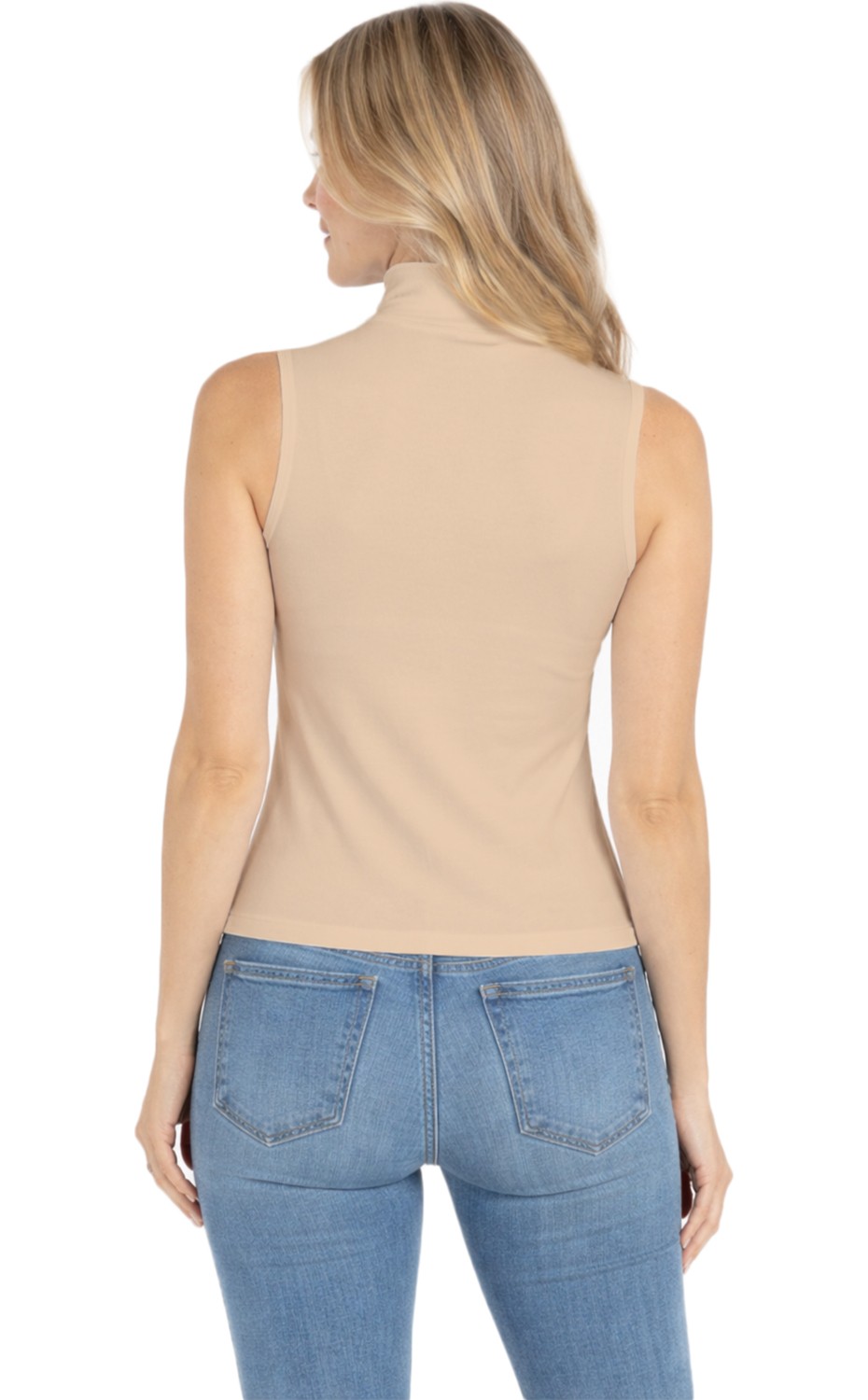 Özkan Underwear Özkan 27813 Kadın Premium Kumaş Pamuklu Modal Balıkçı Yaka Sıfır Kol Body T-Shirt Bluz görsel 8
