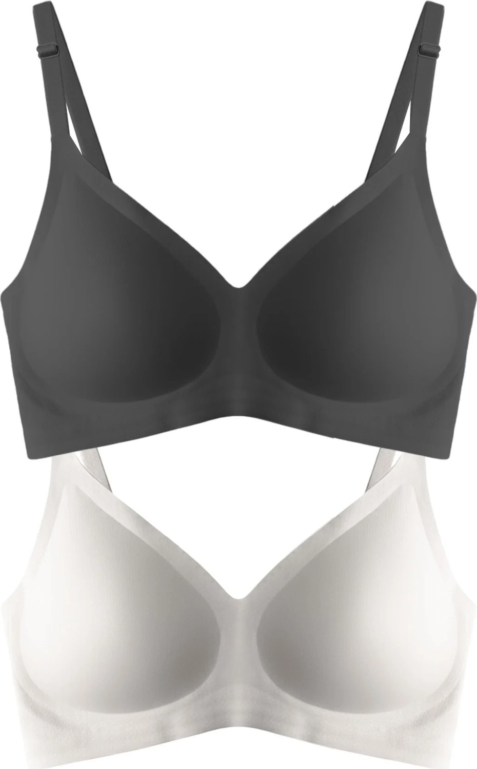 Cottonhill Seamless Bra - Soft | Lazer Kesim Balensiz Ayarlanabilir Askılı Dikişsiz Kadın Sütyen 2'li Paket-3